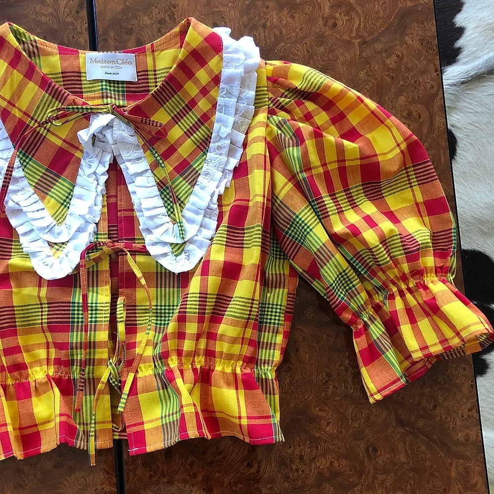 ISO: MAISON CLEO Plaid Angele Top 34/36